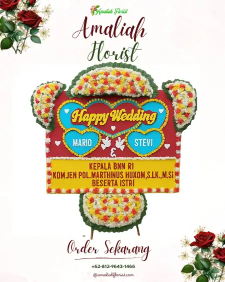 Papan Bunga Pernikahan Kertaharja